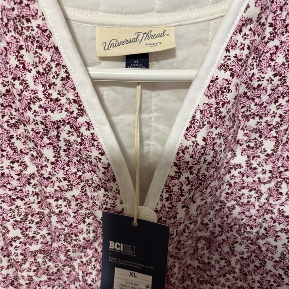 NWT Universal Thread Quilted Ditsy Floral Jacket with White Piping XL - Picture 4 of 7